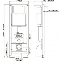 Унитаз подвесной Berges Wasserhaus Tornas Rimless + Atom 410 АТ-043329 (с кнопкой Atom Line Soft Touch черный)