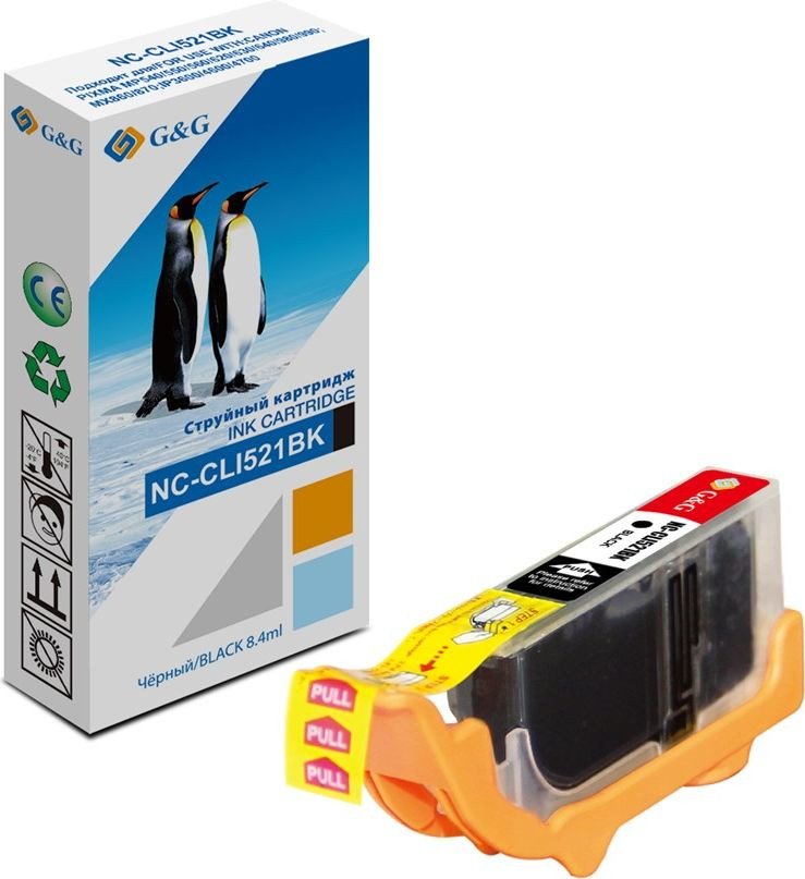 

Картридж G&G GG-NC-CLI521BK (аналог Canon NC-CLI521BK)