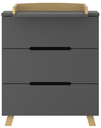 Детский комод Incanto Anniken LUX 800/3 PK-0087/9 (графит/бук)