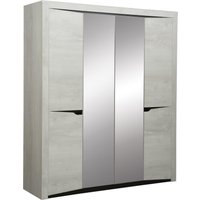 Шкаф распашной Олмеко Лючия 33.01 (бетон пайн белый/венге/белый)