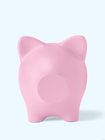 Копилка для денег PIG BANK свинка-копилка XL Барби (нежно-розовый)