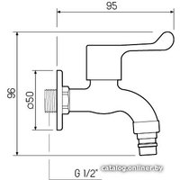 Кран РМС SUS124KR-1/2
