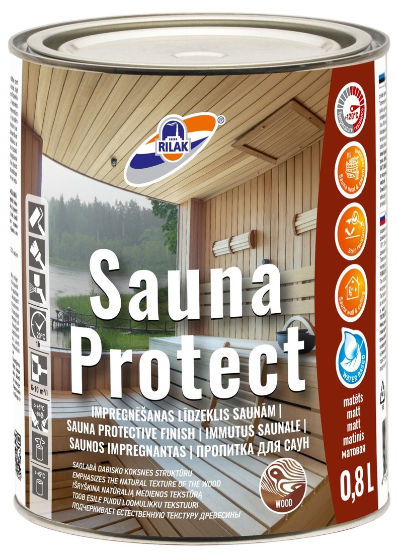 

Пропитка Рижский лакокрасочный завод Sauna Protect База 3 0.8л