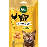 Лакомство для кошек Triol Snack Bar Мини-роллы с начинкой из курицы с сыром (30 г)
