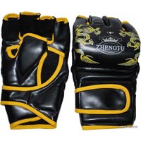 Перчатки для бокса Zez RUK-5 (черный/желтый)