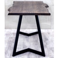 Кухонный стол Buro7 Уиллис 110 (с обзолом, дуб мореный/черный)