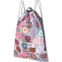 Мешок для обуви Asgard Р-5719 (пончики/газета, серый)