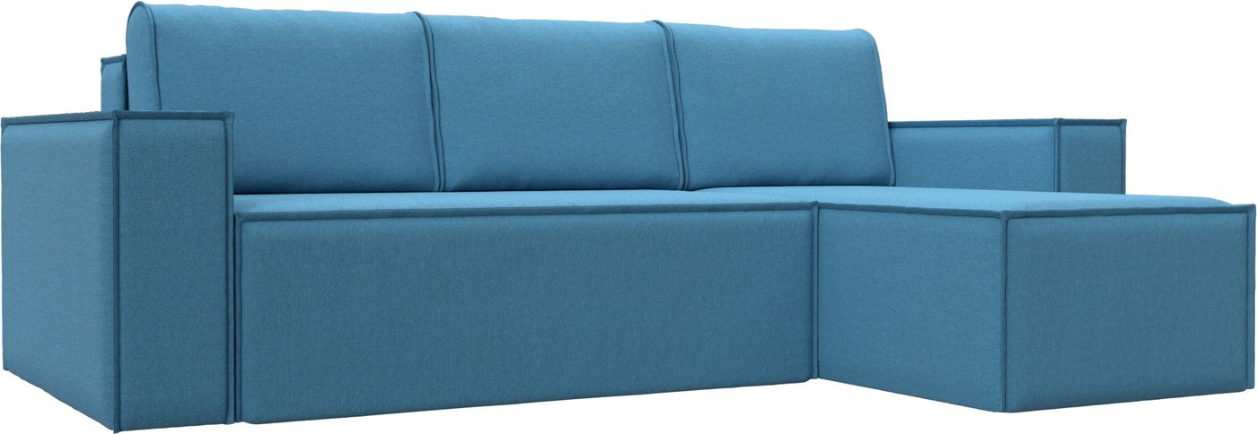 

Угловой диван Лига диванов Куба правый 123460 (рогожка амур голубой)