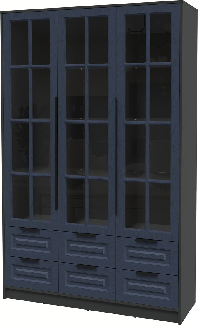 

Шкаф-витрина Интерлиния Концепт КТ-ШВ3 Деко (антрацит/дуб королевский)