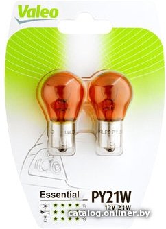 Лампа накаливания Valeo PY21W Set Essential 2шт