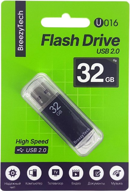

USB Flash BreezyTech U016 32GB (черный)