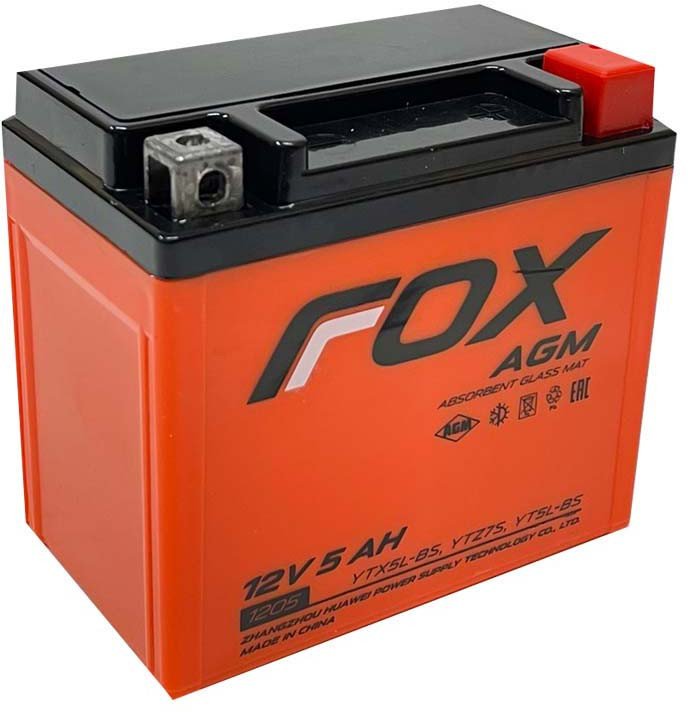 

Мотоциклетный аккумулятор Fox 1205 YTX5L-BS (5 А·ч)