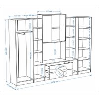Стенка Евва Престиж АЭП Ш1.01 (венге/бодега)