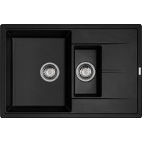Кухонная мойка ZorG Rock 78-2 black metallic