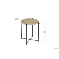 Журнальный столик Калифорния мебель Кнуд (дуб санремо/черный)