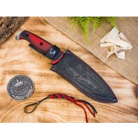 Нож Kizlyar Supreme Shark Convex AUS-8 (Cryo) Black-Red G10