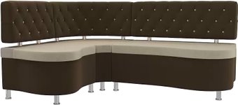 Лига диванов Вегас 105177 (левый, бежевый/коричневый)