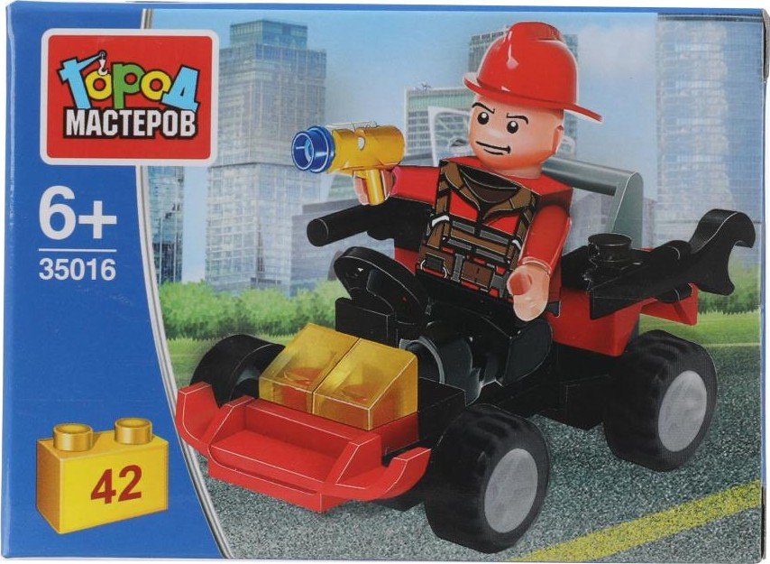 

Конструктор Город мастеров Пожарный на машине 35016-PZ (42эл)
