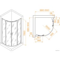 Душевой уголок RGW PA-52B 03085299-14 90x90 (черный/прозрачное стекло)