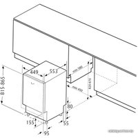 Встраиваемая посудомоечная машина Krona KASKATA 45 BI