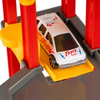 Детские автотреки, трассы Labalu 3-уровневый с дорогой и автомобилями P3488A-1 (красный, 3 машинки)