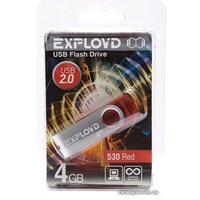 USB Flash Exployd 530 4GB (красный)