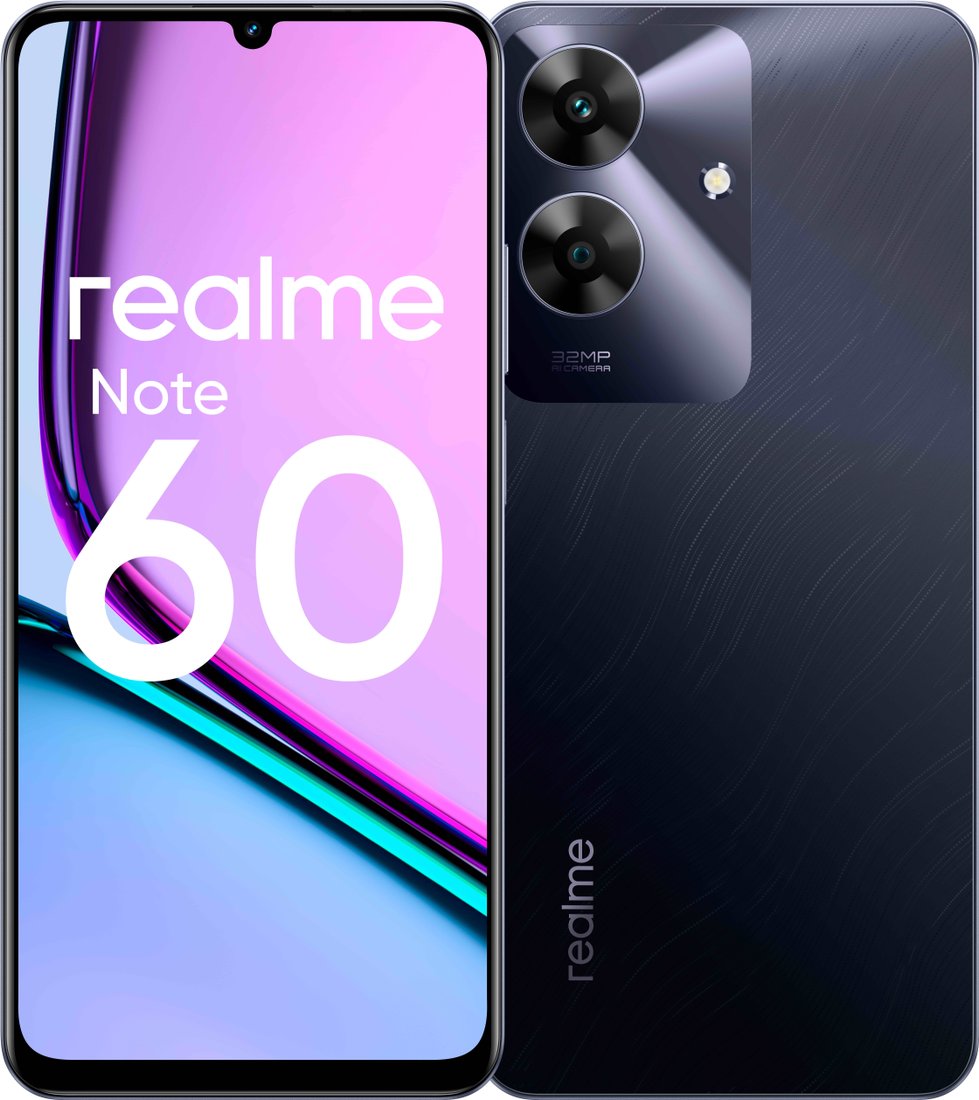 

Телефон Realme Note 60 RMX3933 6GB/128GB (черный)
