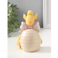 Статуэтка Sima-Land Цыплята с яичком с розовыми цветами и колокольчиками 10927862