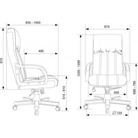 Офисное кресло Бюрократ T-9932Walnut (черный, экокожа)