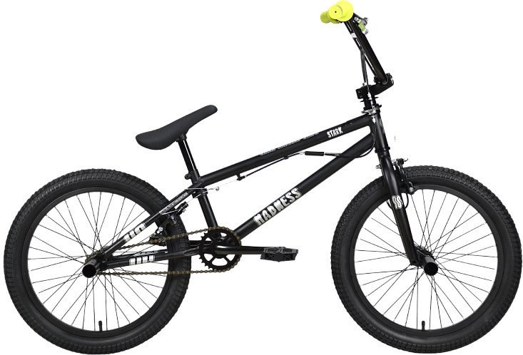 

Велосипед Stark Madness BMX 2 2024 (черный матовый/серебристый/черный)