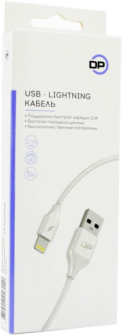 

Кабель Digital Part LC-59 USB Type-A - Lightning (1 м, белый)