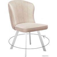 Стул DikLine 219 поворотный (B03 бежевый/ножки белые)