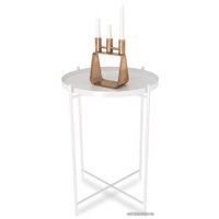 Журнальный столик Sheffilton SHT-CT8 (белый муар)