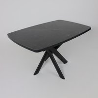 Кухонный стол Мамадома Leonel-130 раздвижной 130-165х85 (stone black st cer/черный)