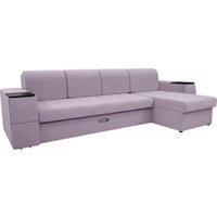 Угловой диван Сириус Лидер-13 с оттоманкой НПБ 330x165 (Eva 13 велюр светло-фиолетовый)