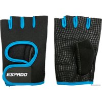 Перчатки для фитнеса Espado ESD001 (XS, черный/голубой) в Гродно