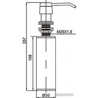 Дозатор для жидкого мыла Azario Forny AZ-114-Pl