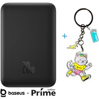 Внешний аккумулятор Baseus Magnetic Mini Air Wireless Fast Charge Power Bank 20W 10000mAh (черный) + брендированный брелок Baseus