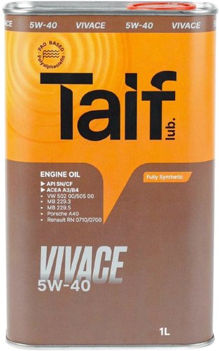 Моторное масло Taif Vivace 5W-40 1л