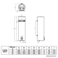 Накопительный электрический водонагреватель Timberk Fiji T-WSS30-R20-V