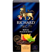 Черный чай Richard Royal Peach & Mint 25 шт