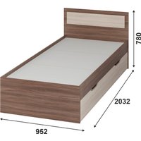 Кровать Тащи в дом Гармония КР608 90х200 (ясень-шимо/светлый/темный)