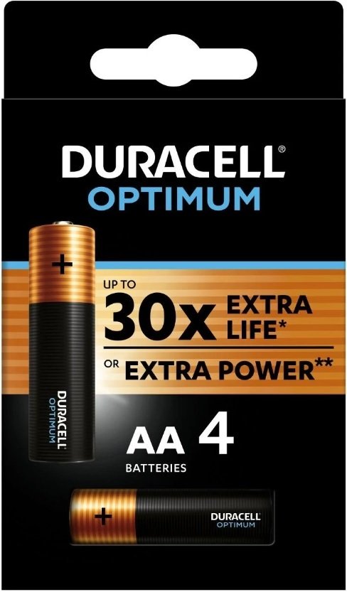 

Батарейка DURACELL Optimum AA 4 шт. LR6/MX1500
