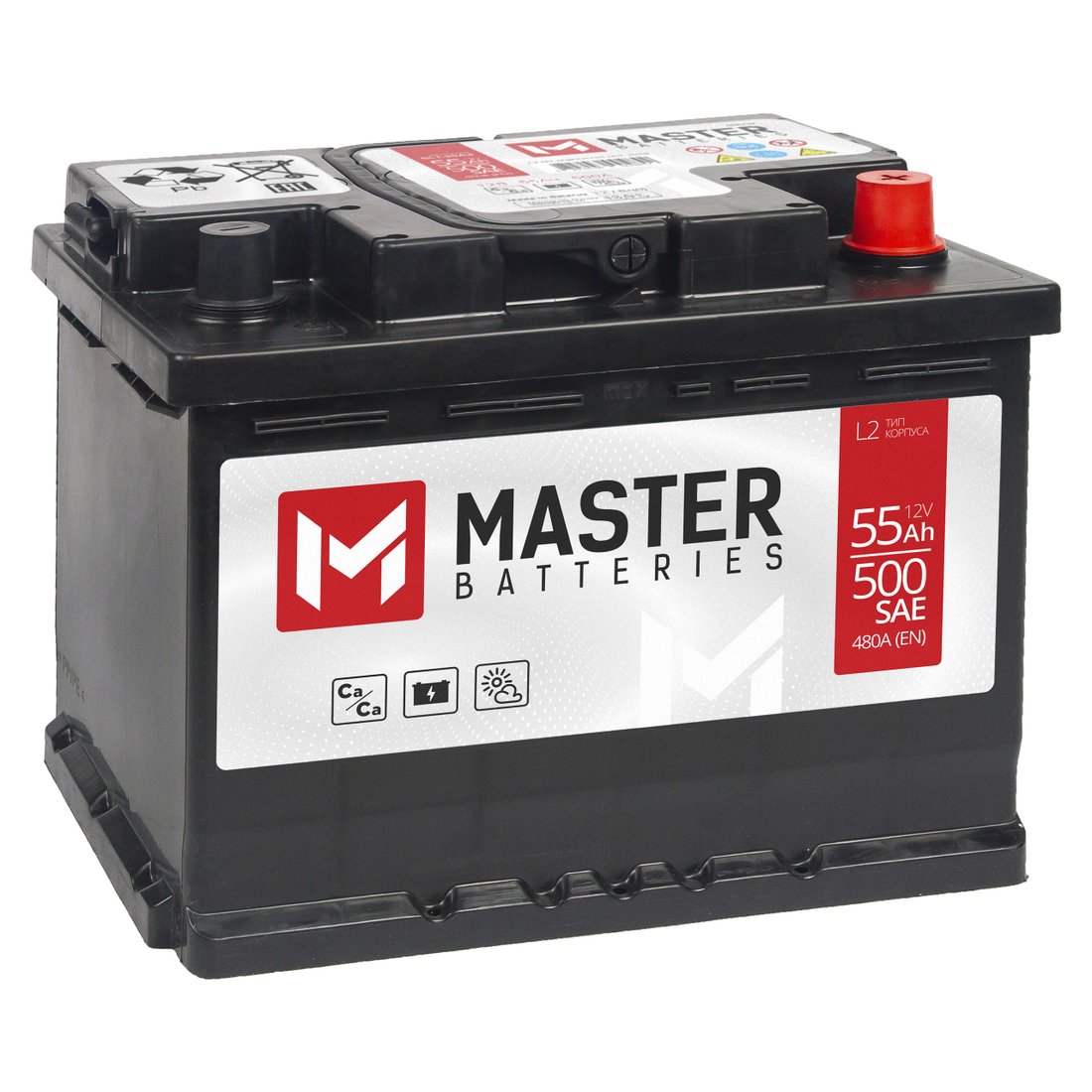 

Автомобильный аккумулятор Master Batteries 55 Ah MASTER BATTERIES R+