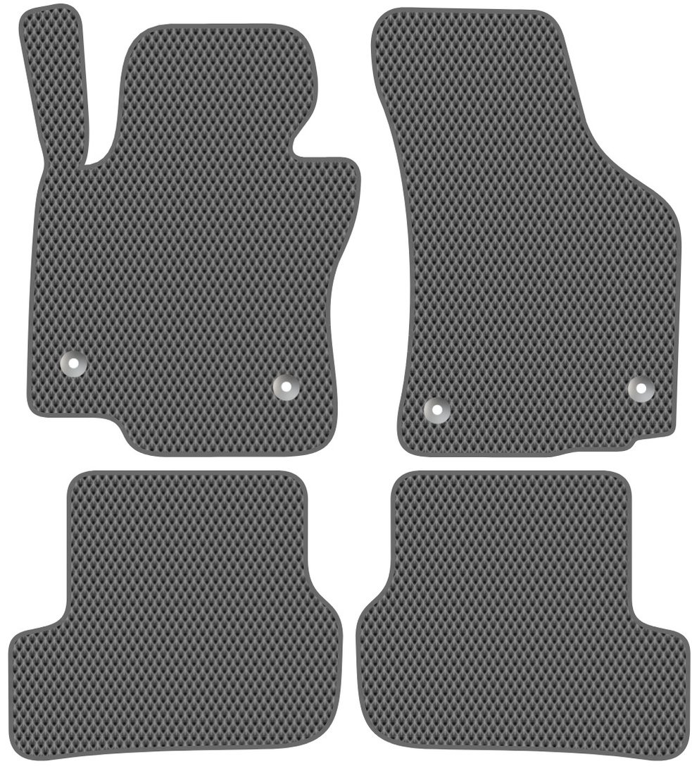 

Комплект ковриков для авто Alicosta SEAT Leon (универсал, хэтчбек 5 дв / 5F) 2012 - 2015 (серый, ромб)