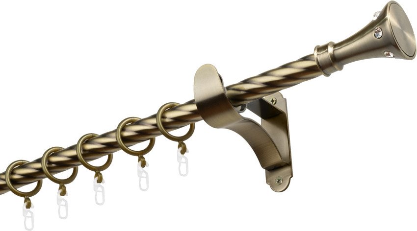 

Карниз для штор Sundays Home Лайт Эридан 19мм однорядный (витой, антик, 3.2м)