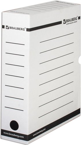 Коробка архивная BRAUBERG 121485 (белый)