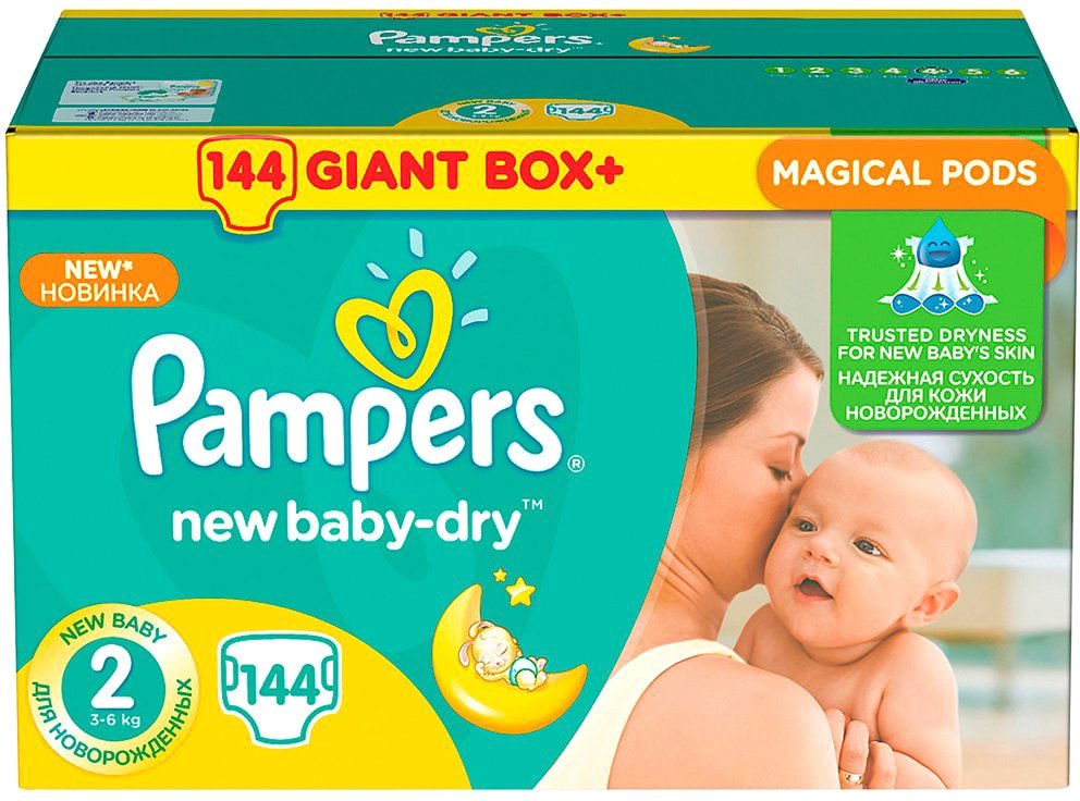 

Подгузники Pampers New Baby-Dry 2 Mini (144 шт)