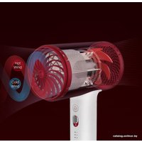 Фен Soocas H5 (с переходником на евровилку, красный)