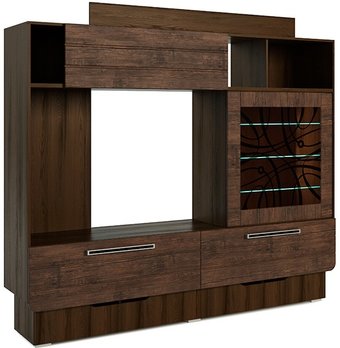 Стенка МСТ. Мебель Адель (дезира темный/старое дерево)